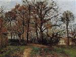Trees on a Hill. Autumn. Landscape in Louveciennes