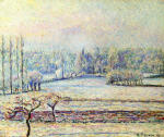View of Bazincourt. Frost. Morning