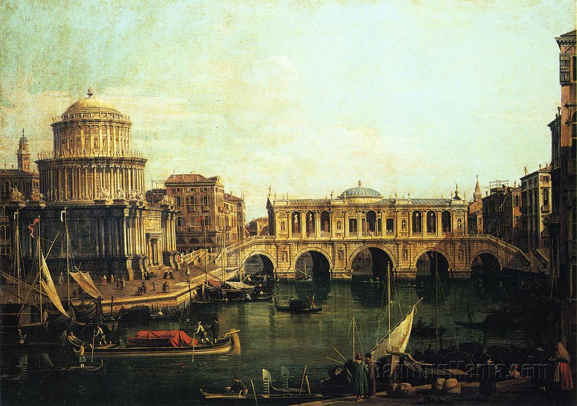 Capriccio of the Grand Canal With an Imaginary Rialto Bridge and Other Buildings