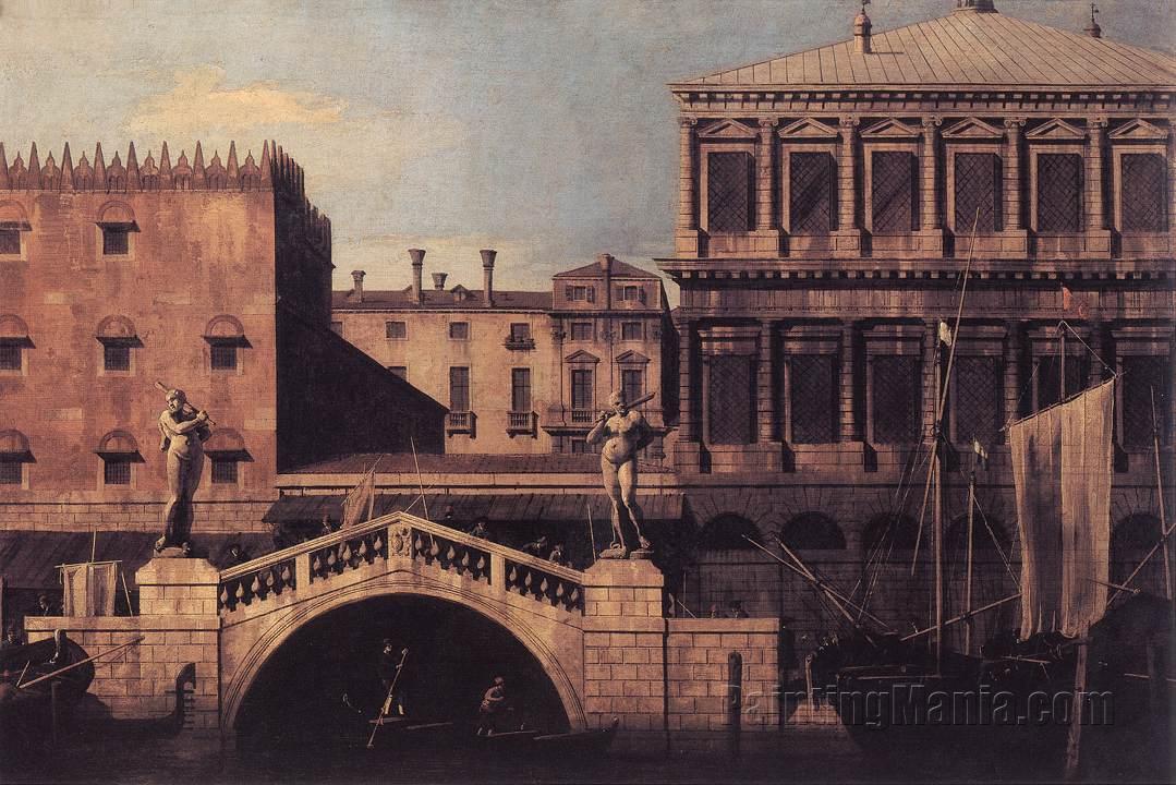 Capriccio: The Ponte della Pescaria and Buildings on the Quay
