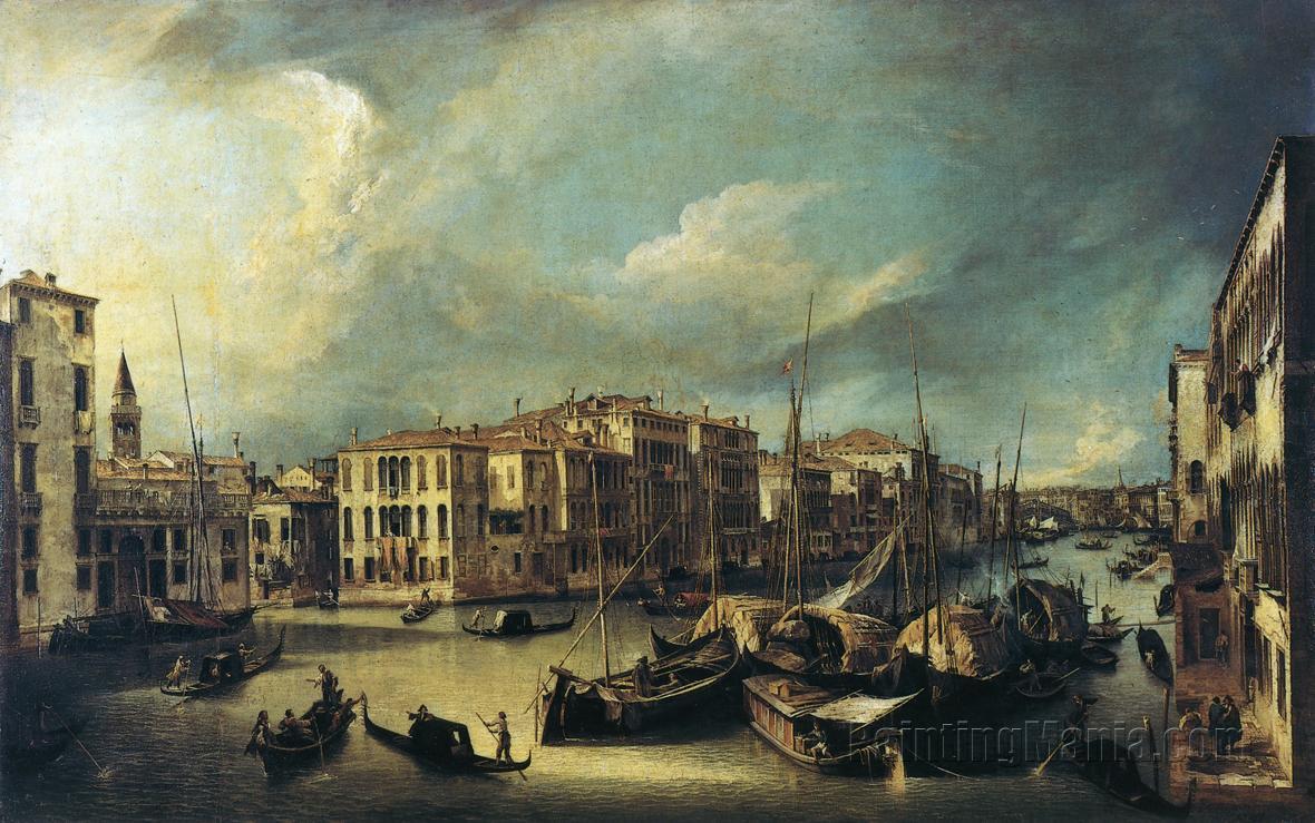 Grand Canal: Looking Northeast from near the Palazzo Corner Spinelli to the Rialto Bridge