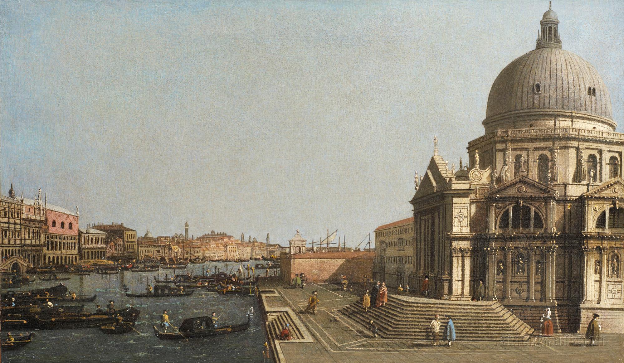 Venice, the entrance to the Grand Canal looking East