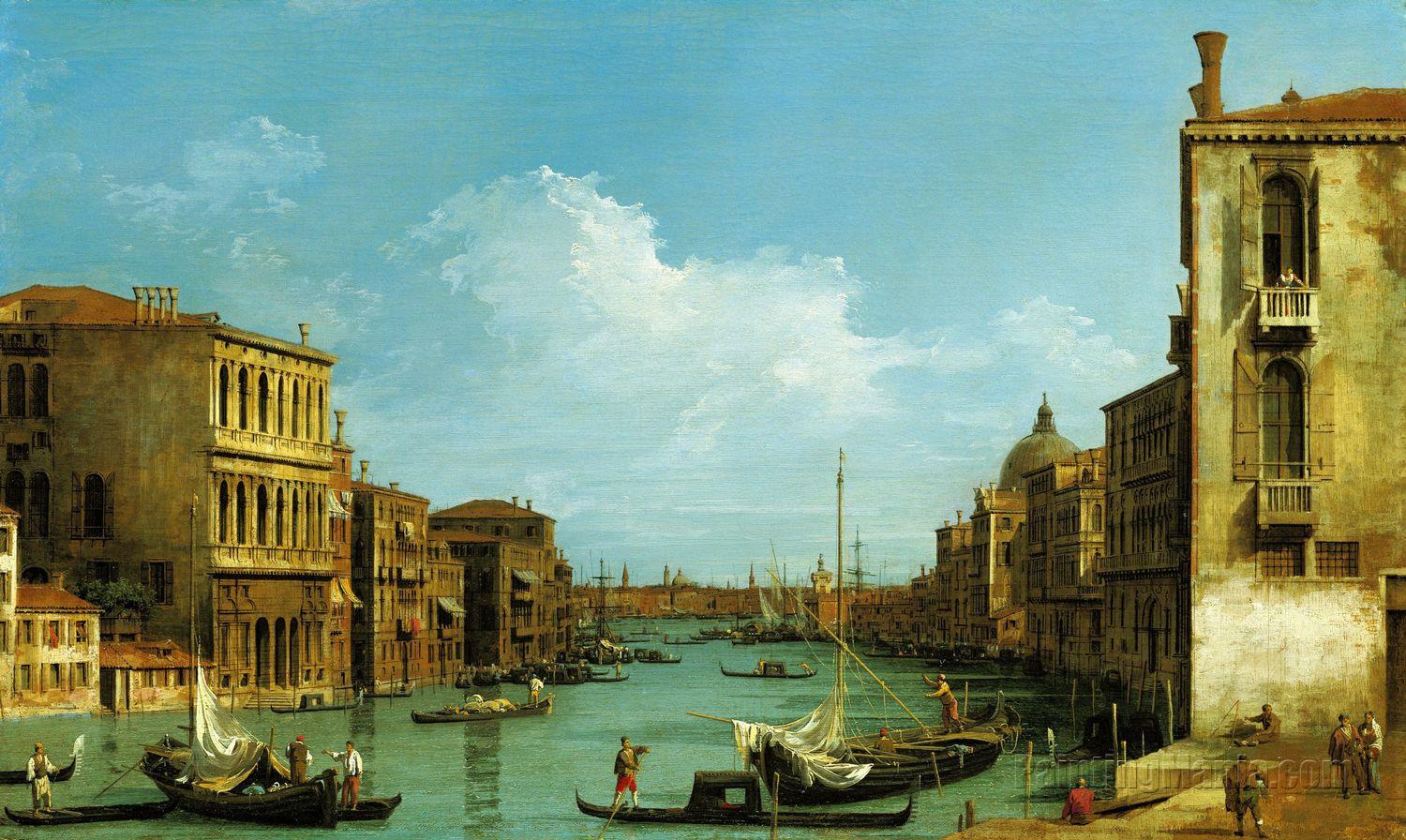 Venice: The Grand Canal from Campo S. Vio Towards the Bacino
