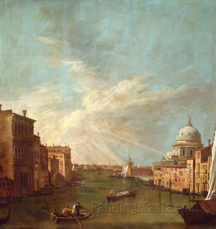 Venice: The Grand Canal Towards the Bacino, with S. Maria della Salute