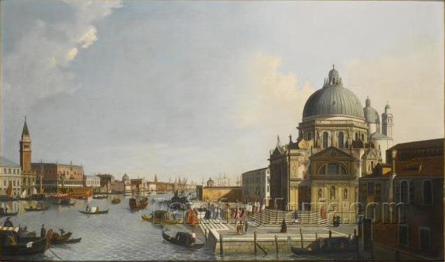 Venice: View of the Church of Santa Maria Della Salute from the Grand Canal, Looking Toward the Molo