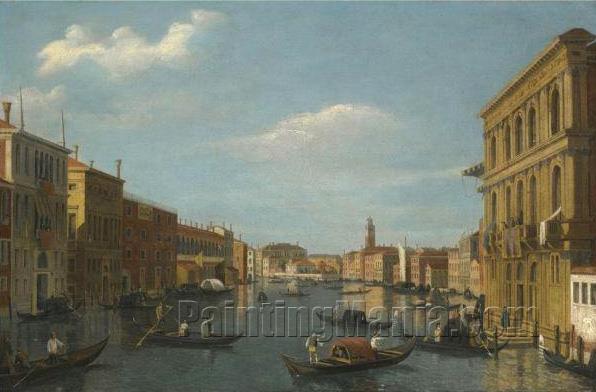 Venice, a view of the grand canal looking north west from the palazzo vendramin