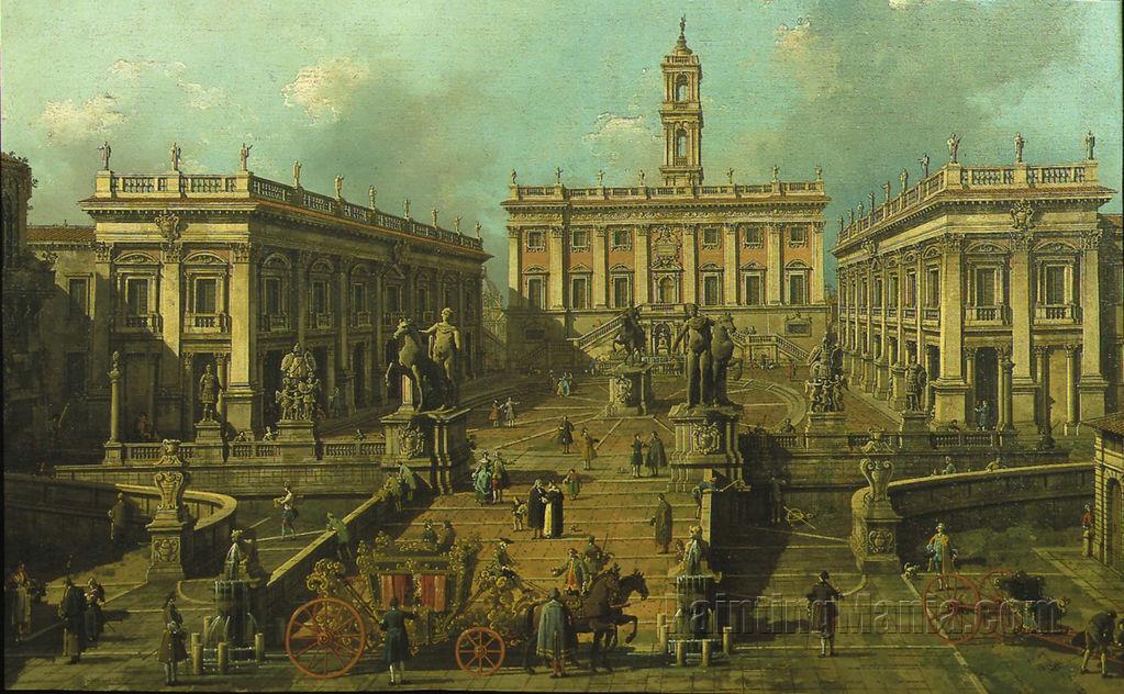 View of Rome The Piazza del Campidoglio and the Cordonata