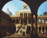Venice: Caprice View of the Courtyard of the Doge's Palace with the Scala dei Giganti