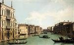Venice: The Grand Canal. Looking North-East from Palazzo Balbi to the Rialto Bridge