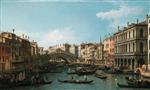 Venice. the Grand Canal Looking North-East from the Palazzo Dolphin-Manin to the Rialto Bridge