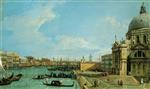 Venice: The Grand Canal with S. Maria della Salute Towards the Riva degli Schiavoni