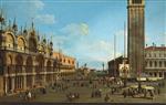Venice: The Piazza and Piazzetta from the Torre dell Orologio towards S. Giorgio Maggiore