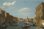 Venice. a view of the grand canal looking north west from the palazzo vendramin