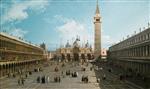 Venice. a View of Piazza San Marco Looking East towards the Basilica