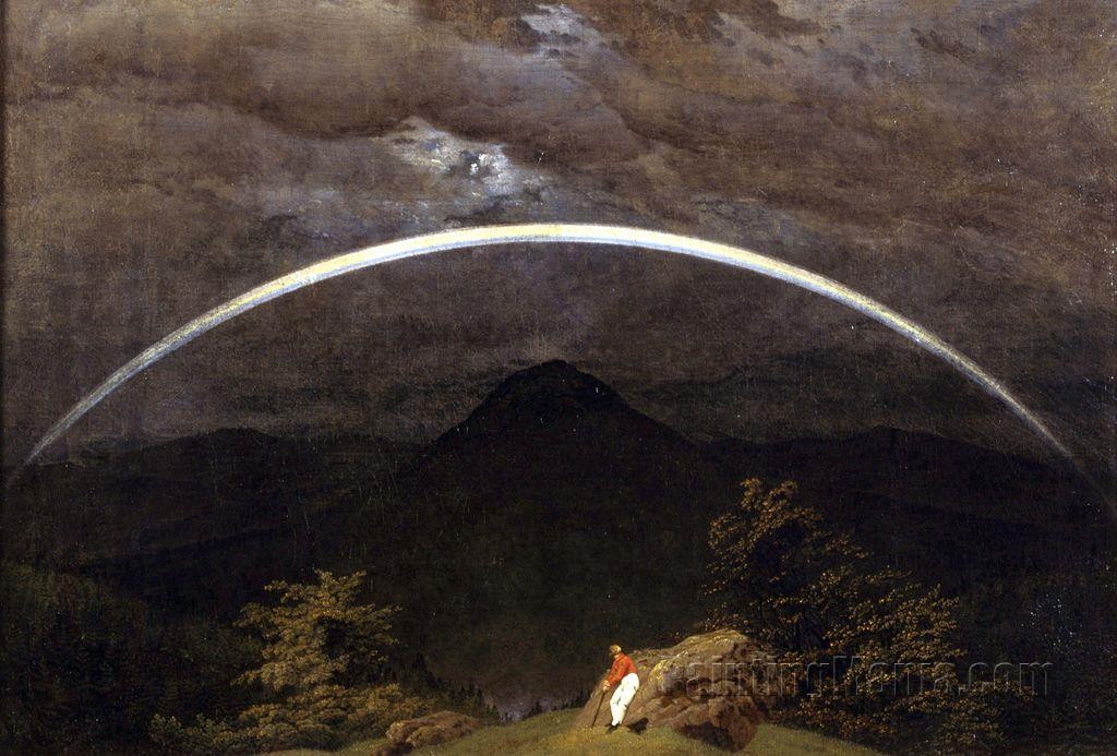 Mountain Landscape with Rainbow