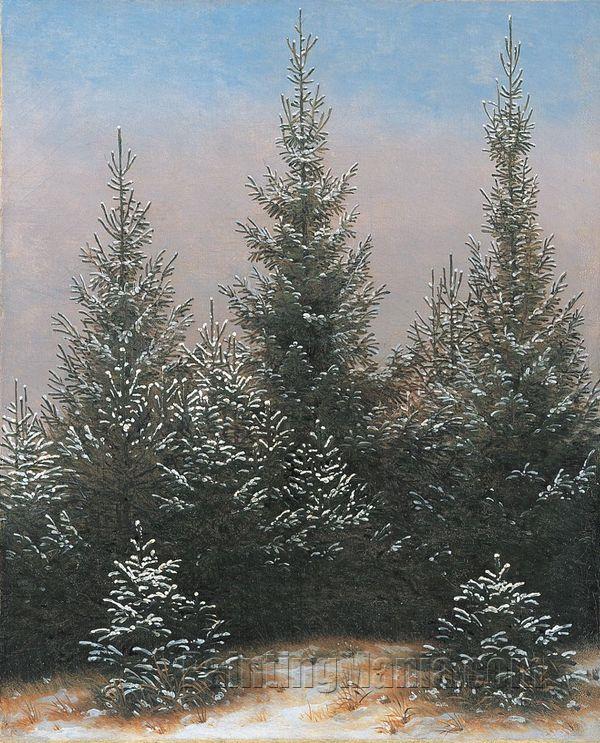 Spruce Thicket in the Snow (From the Dresdner Heide I)