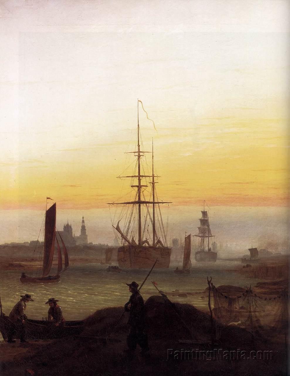 View of a Harbour 1818-1820