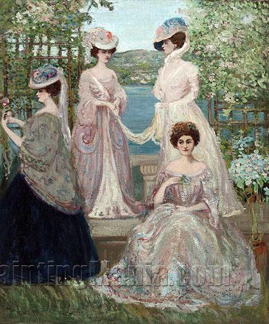 Four Ladies on a Terrace