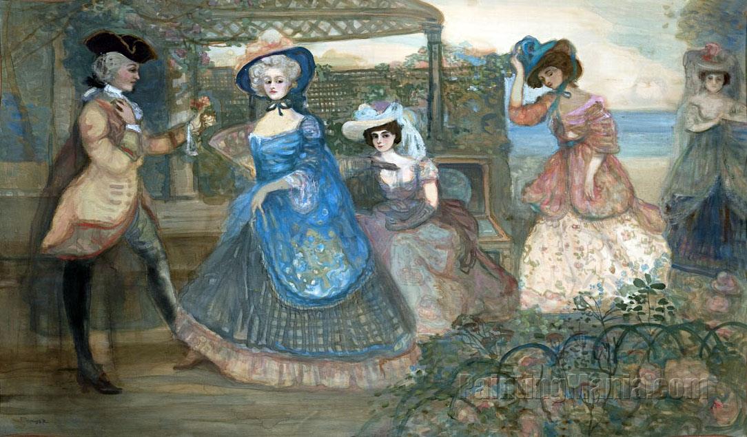 Ladies on the Terrace 1895-1900