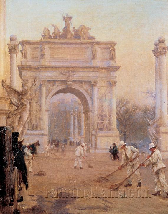 Early Morning, Madison Square (The Dewey Arch)