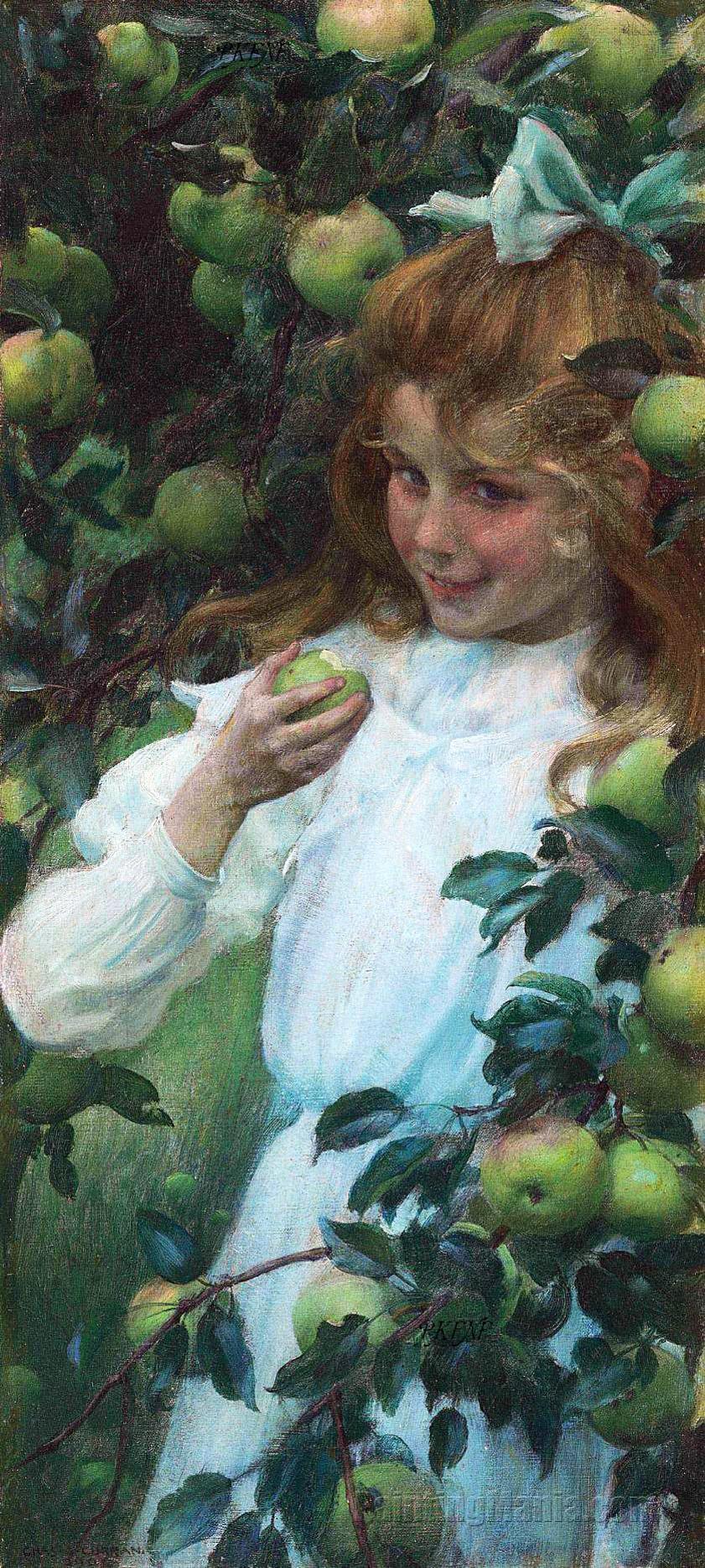 In the Orchard (Green Apples)