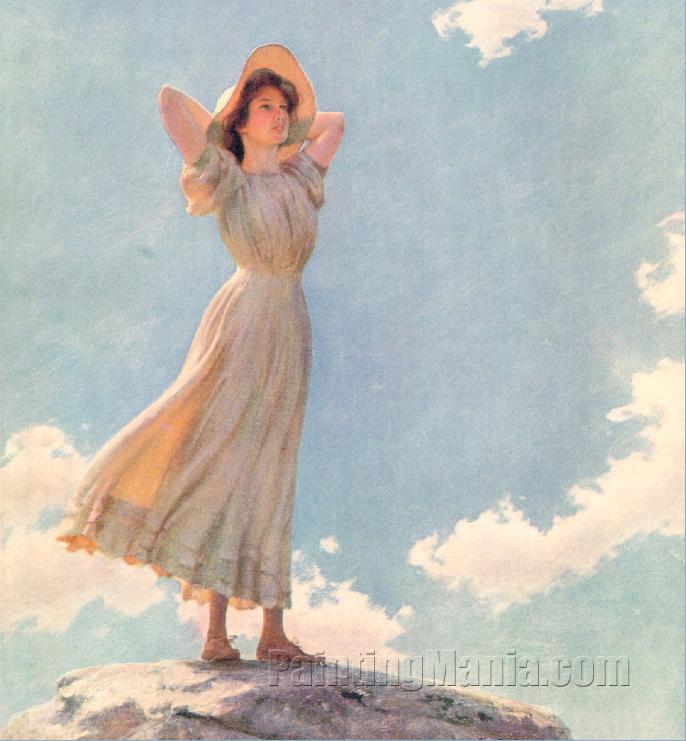 Woman on the Top of a Mountain