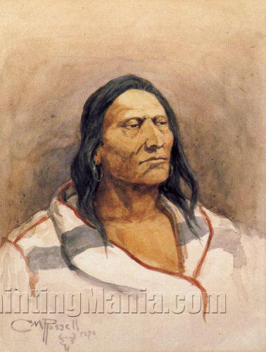 Blackfeet Indian with Capote