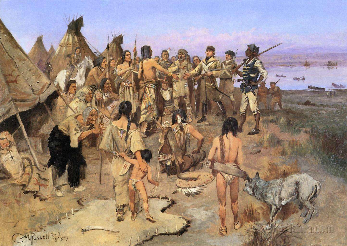 Capt.William Clark Meeting the Indians of the N.W.