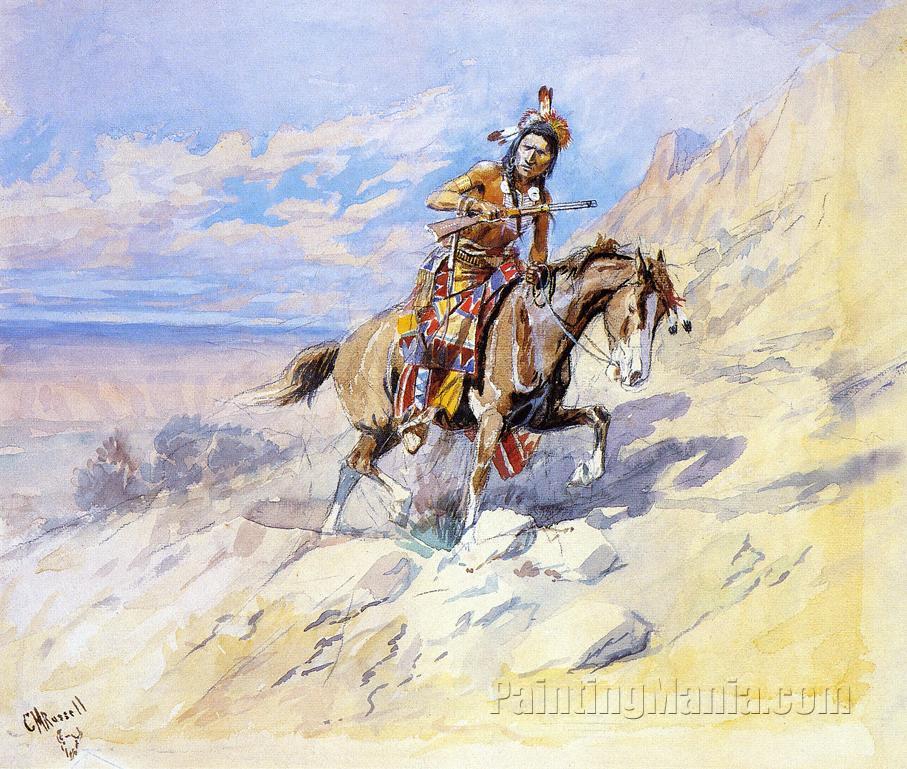 Indian on Horseback 3