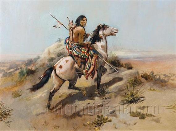 Indian Scout on Horseback