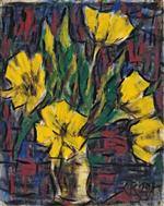 Gelbe Tulpen in Heller Vase