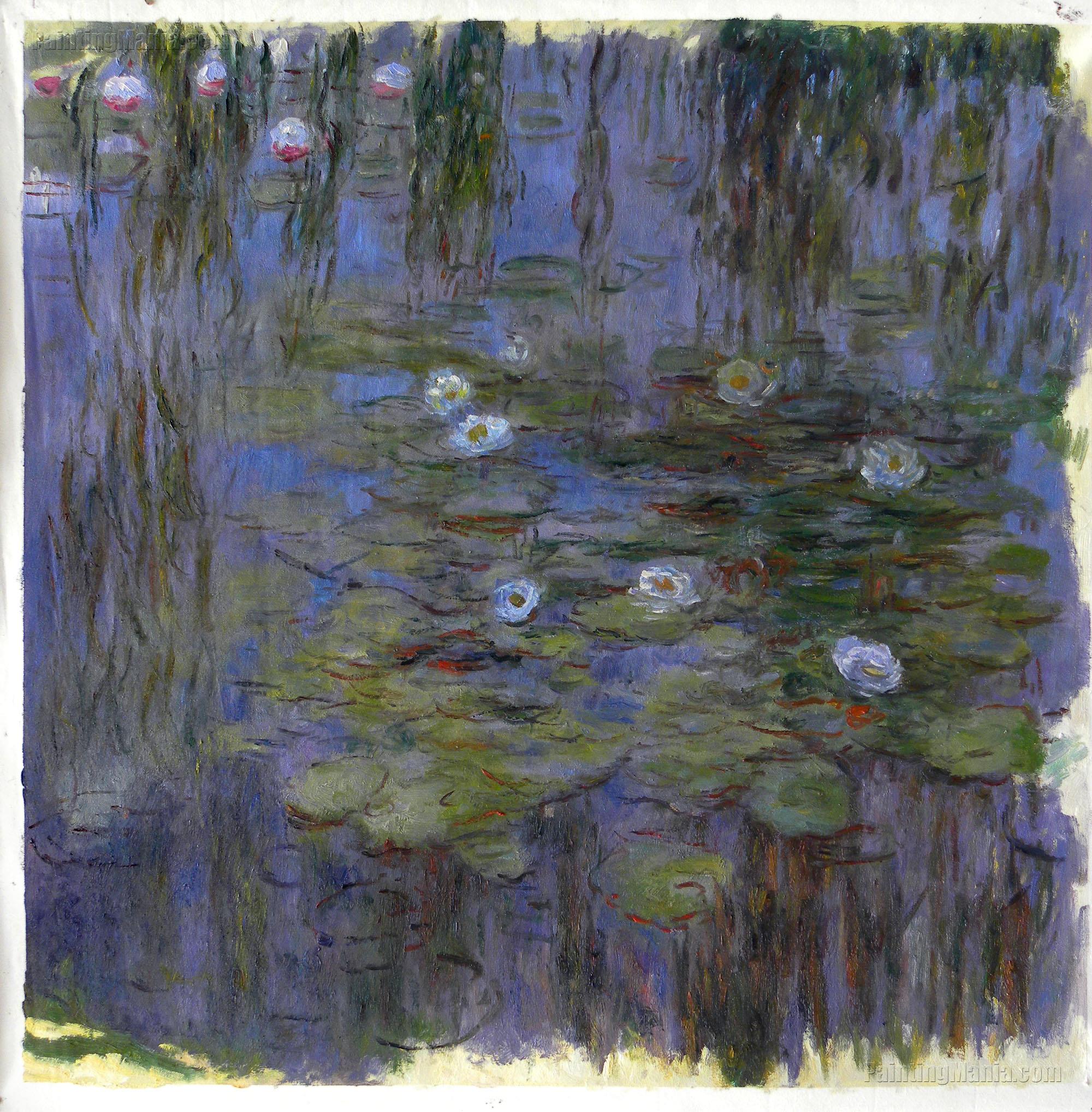 Water Lilies Hand Painted Claude Monet Oil Painting On Canvas Wall Art 20x20/"