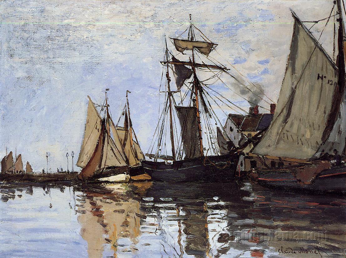 Boats in the Port of Honfleur 1866