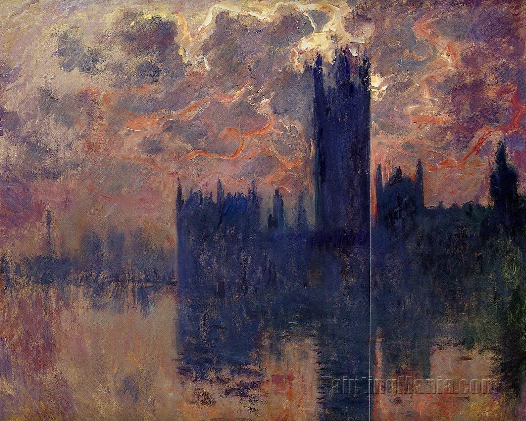 Houses of Parliament, Sunset (detail)
