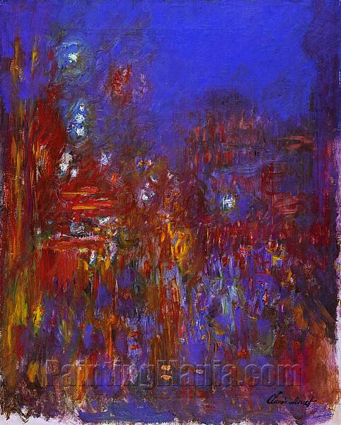 Leicester Square At Night Print Poster Giclee Claude Monet