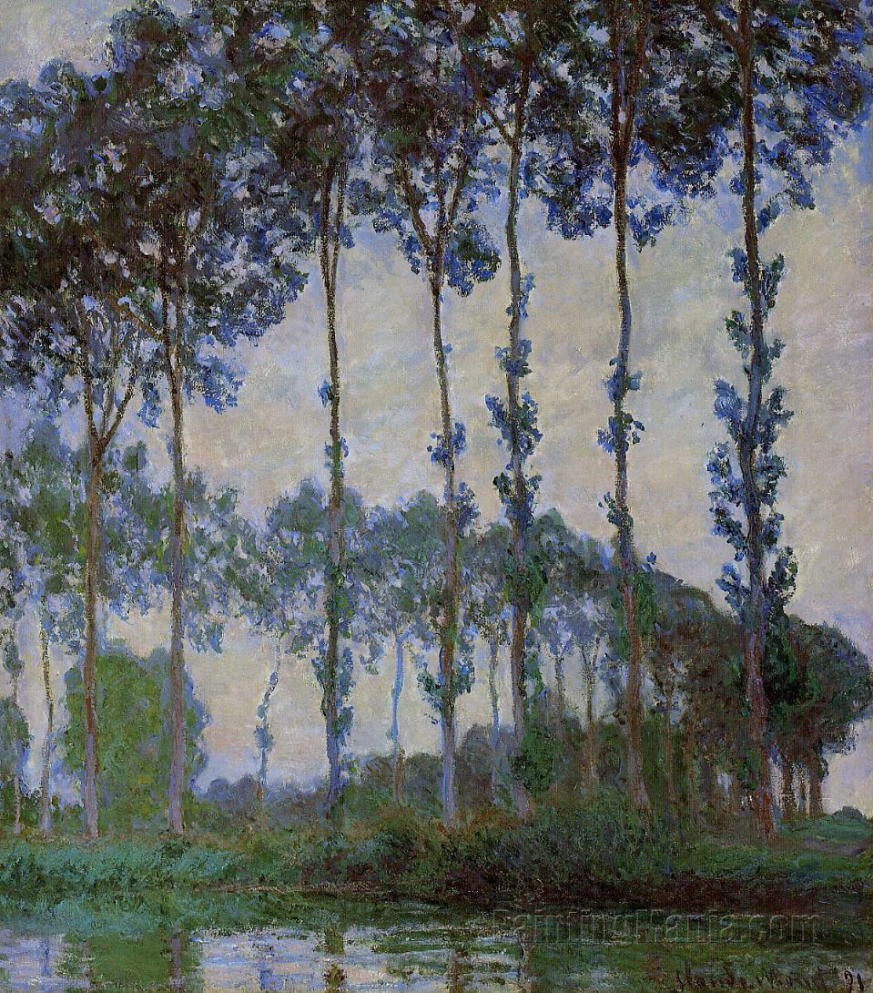 Poplars on the Banks of the River Epte at Dusk 1891
