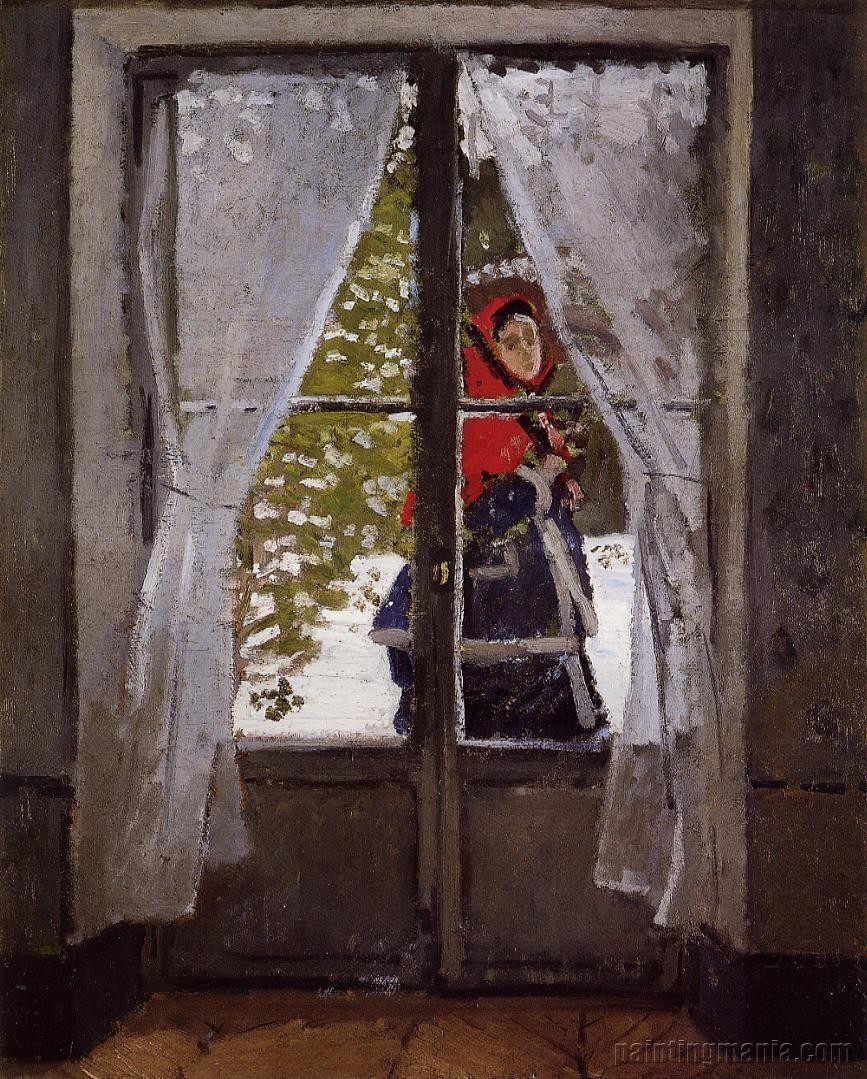The Red Kerchief: Portrait of Camille Monet