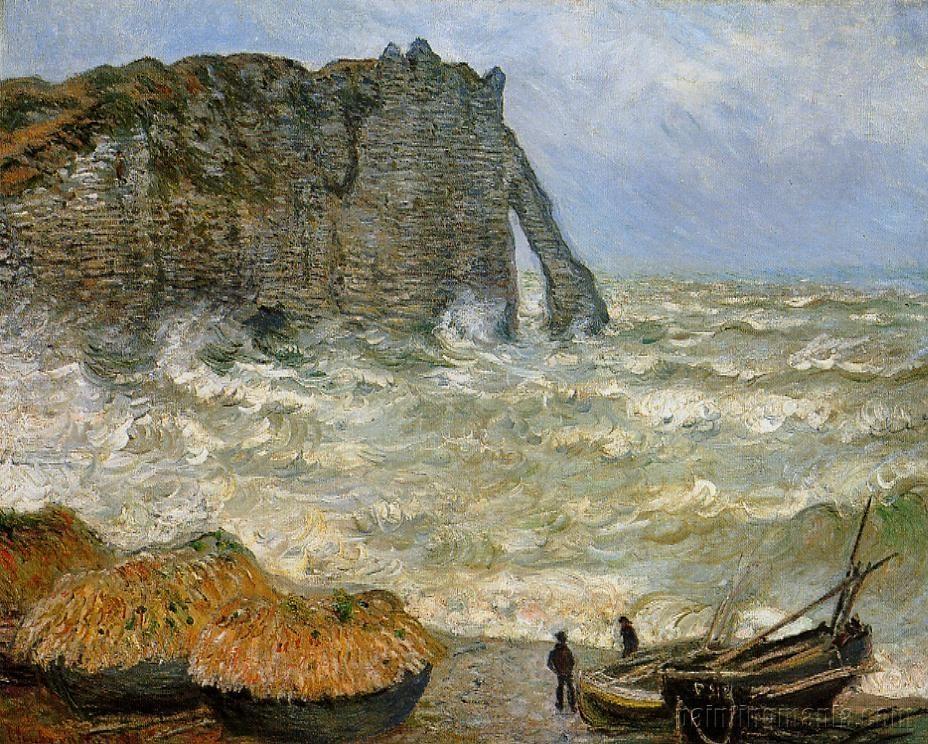 Rough Sea at Etretat 1883