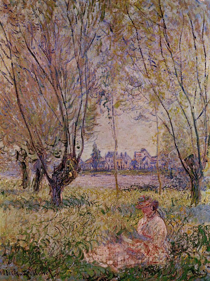 Woman Sitting under the Willows