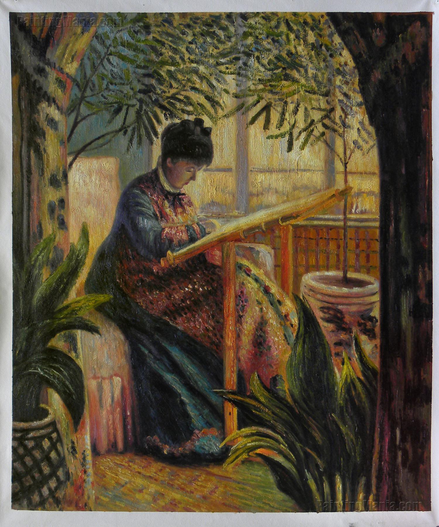The Woman at Work (Camille Monet Embroidering)