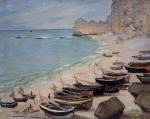 Boats on the Beach at Etretat 1883