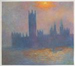 Houses of Parliament. Effect of Sunlight in the Fog