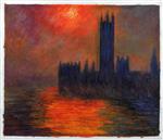 Houses of Parliament. Sunset