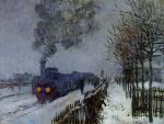 The Train in the Snow. the Locomotive