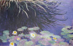 Water Lilies with Reflections of Tall Grass