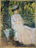 Woman Sitting on a Bench