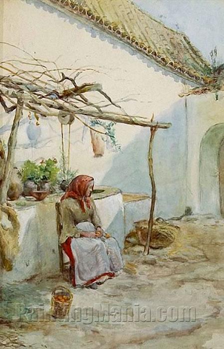 Lady Seated near a Well