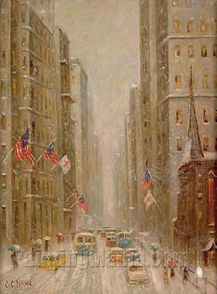 New York Winter Street Scene