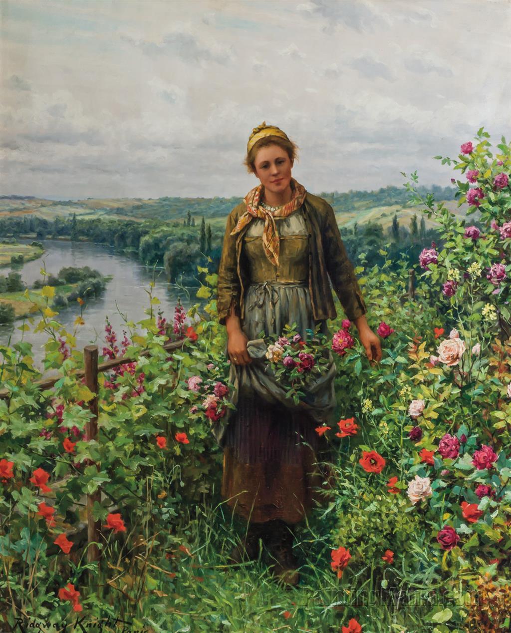 A Maid in Her Garden