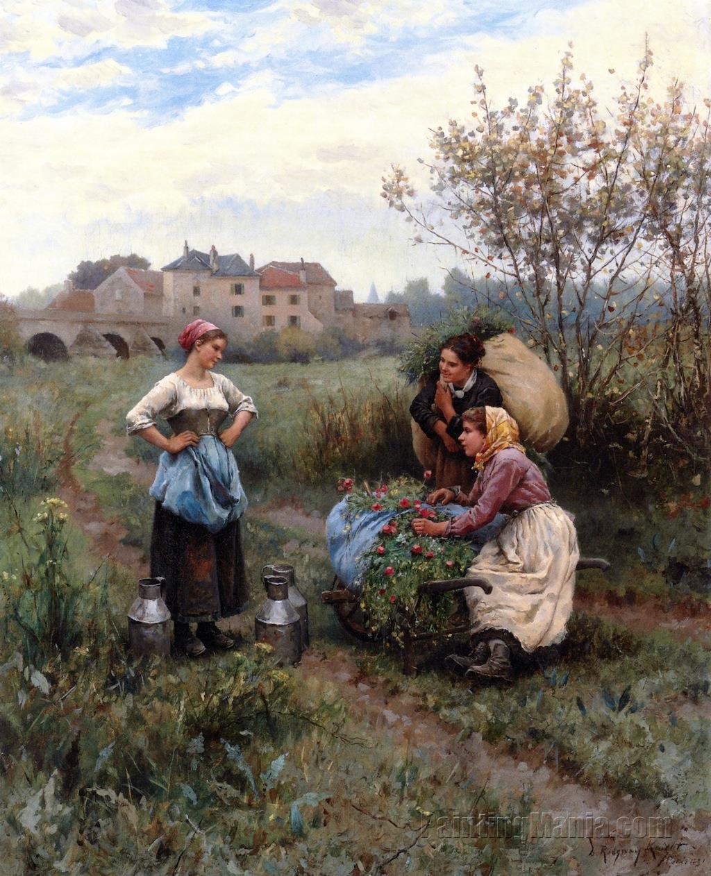 Three Women in a Landscape